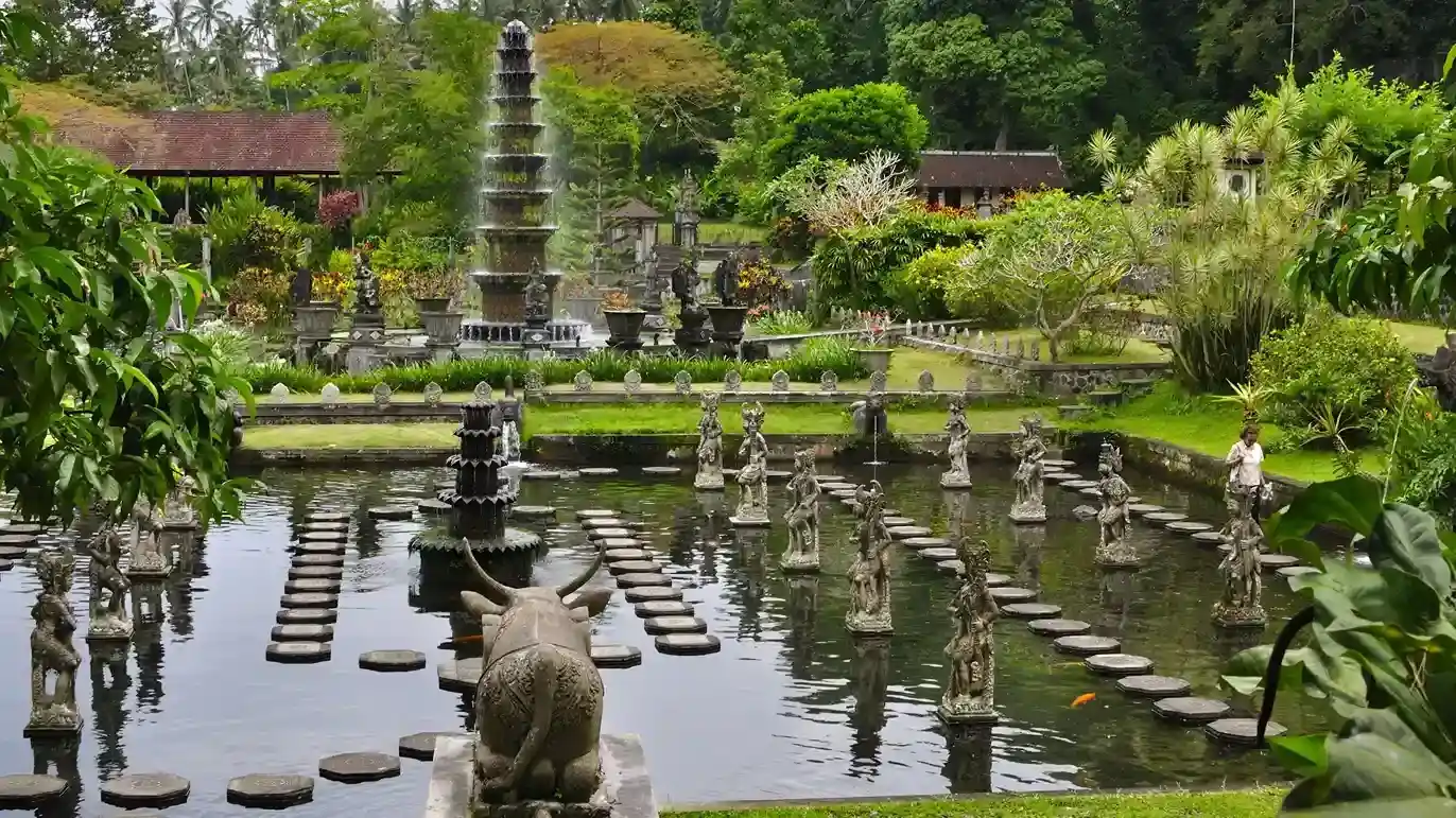 The water garden at Tirta Gangga, Bali