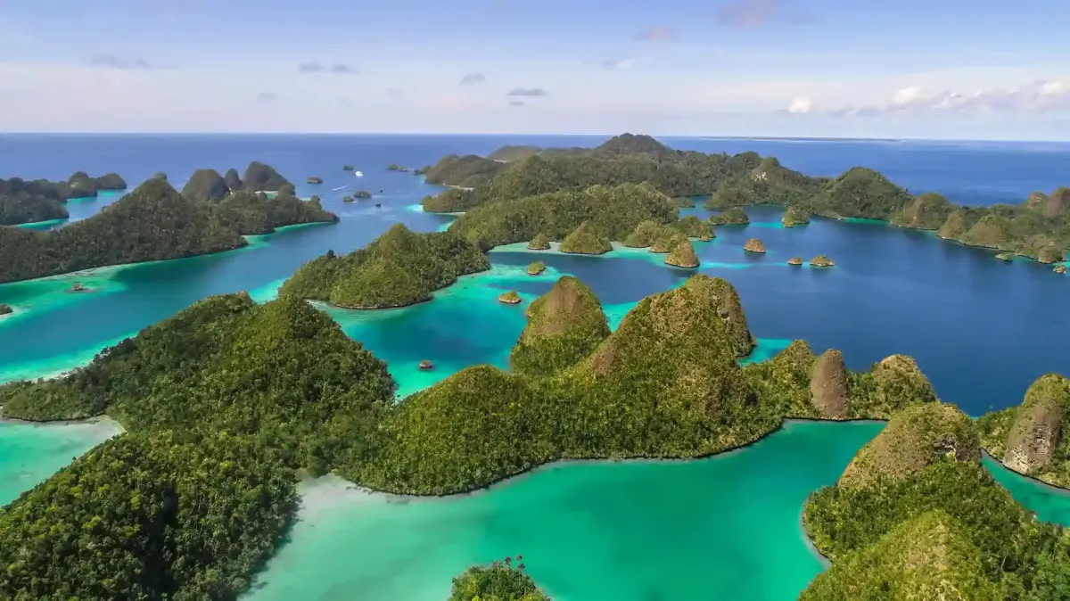 The Wayag karst islands seen from the summit